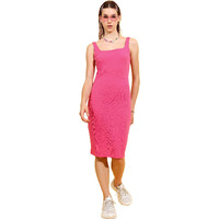 Ketch Polyester Blend Womens Fashion Wear Casual Fit Dress Standard Length (Khj6000405_Pink_M)