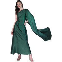 Ketch Women's Polyester Maxi Dress (Khj6000423_Green