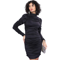 Ketch Women's Polyester Blend Bodycon Mini Dress (Khj6000460_Black
