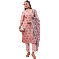 Ketch Women's Cotton Blend Regular Dress Shirt (Khk3000973_Peach