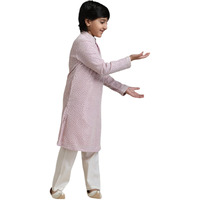 Manyavar Boys Georgette Chikankari Sequined Kurta Pyjama Set (2Pcs)(8-10 Years)
