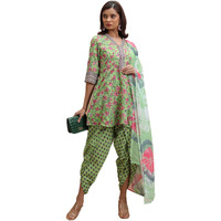 Ketch Women's Polyester Kurta Set (Khk3001101_Red