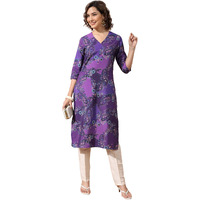 Ketch Women's Cotton Blend Regular Dress Shirt (Khku000418_Purple