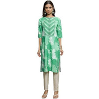 Ketch Women's Polyester Regular Fit Kurta (Khku000457_Dusty Jade