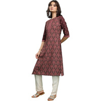 Ketch Women's Cotton Blend Regular Dress Shirt (Khku000472_Maroon