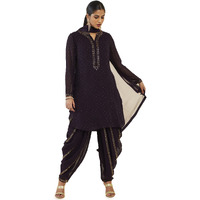 Soch Women Purple Georgette Embellished Suit Set(8907175347645_Purple_S)