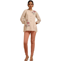 Soch Pink Cotton Solid Pant