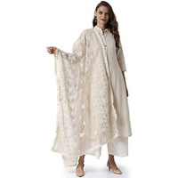 Soch Women Beige Embroidered Dupatta