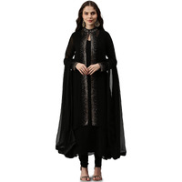 Soch Black Pure Georgette Embroidered Chudidar Set