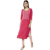 Soch Women Pink Rayon Kurta