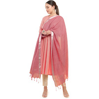 Soch Women Green Cotton Blend Solid Dupatta