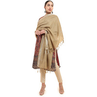 Soch Women Grey Cotton Blend Solid Dupatta