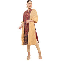 Soch Women Beige Chiffon Solid Dupatta