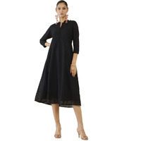Soch Women Black Georgette Printed Dress (Black_Xl)
