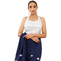 Soch Women's Georgette Regular Fit Blouse_Silver 38