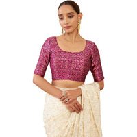 Soch Magenta Art Silk Blouse With Woven Designs