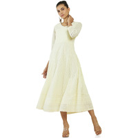 Soch Women Yellow Georgette Embroidered Dress Kurta(8907715796964_Yellow_2Xl)