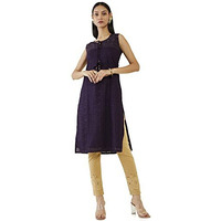 Soch Women Purple Georgette Embroidered Kurta(Purple_L)