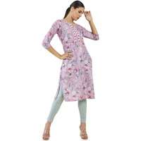 Soch Women Pink Crepe Printed Kurta(8907715976731_Pink_S)