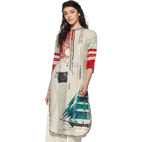 W For Woman Women's Synthetic Solid Regular Kurta (18Auw11035-110163_White_Xs (6))