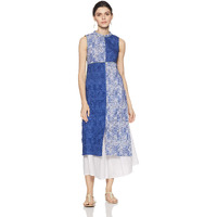 Aurelia Women's Straight Kurta (18Aua10056-100019_Blue_Small)