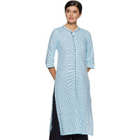 Aurelia Women's Straight Kurta (18Aua10286-300476_Blue_Medium)