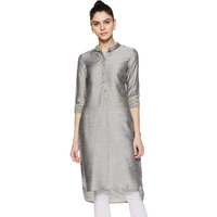 Aurelia Women's Synthetic Kurta (18Aua10198-300311_Grey_Xx-Large)