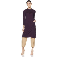 Aurelia Women's Synthetic Kurta (18Aua10326-300241_Purple_X-Small)