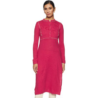 W For Women Straight Winter Kurta (18Now11563-210448_Pink_6)