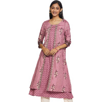 W For Women Straight Winter Kurta (18Now11596-210448_Pink_8)