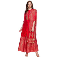 Aurelia Women's Rayon Salwar Suit Set (19Aud10133-600803_T-Red_M)