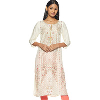 Aurelia Women's Rayon Kurta (19Aua10805-500652_White_X-Small)