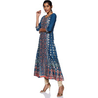 Aurelia Women's Rayon Regular Fit Kurta (19Aua10799-500642_Blue_X-Small)