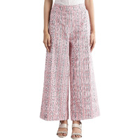 Aurelia Women's Pink Striped Palazzos Loose (21Fea60005-502438_Blue_S)