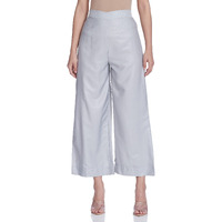 Aurelia Women's Crepe Palazzo Bottom (20Fea60005-501761_ Silver_ Small)