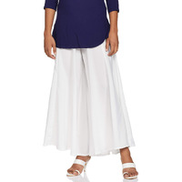 Aurelia Women's Crepe Palazzo Bottom (20Cra60094-601768_White_Xx-Large)