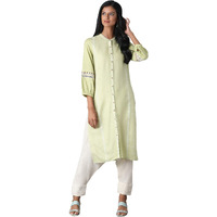 W For Woman Rayon Green Embroidered Kurta For Women_20Few13223-113208_L