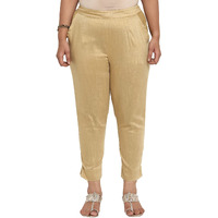 Aurelia Women's Regular Trousers (21Cra60127-702220_Solid Gold_M)