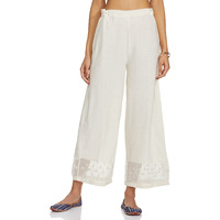 W Cotton Blend Strechable Parallel Pants For Women | Cotton Blend Parallel Pants For Women | Trousers For Women | W For Woman