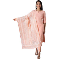 W For Woman Women's Printed Cotton Dupatta (20Few80628-114357_Orange_Wfs (Free Size)_Orange_Wfs)