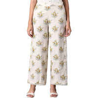 W For Woman Women's Cotton Parallel Bottom (20Few60897-113957_Yellow_16 (Xx-Large))
