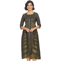 Aurelia Women's Viscose Dress (21Sfa12349-700472_Grey_M)