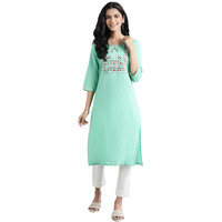Aurelia Women's Cotton Regular Kurta (20Sta111894-700278_Arcadia Green_S)