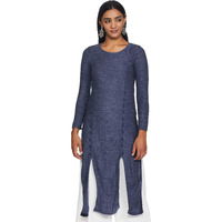 Aurelia Women's Wool Regular Kurta (20Noa11635-701359_Blue_S)
