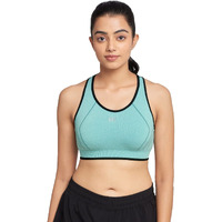 The Souled Store Women Tss Active: Runners Aqua Solid Training Sports Bras