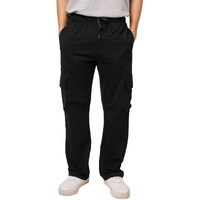 The Souled Store Track Pant For Men Lower Joggers Tss Originals: Black Beast Men And Boys Regular Fit Solid 100% Cotton Black Color Men Cargo Joggers M