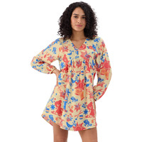 The Souled Store Official Disney: Tangled Women And Girls Long Sleeves V Neck Multicolor All Over Printed Viscose Blend Mini Dresses