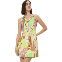The Souled Store Floral Women And Girls Long Sleeves Collared Neck Button Front Textured Shirt Dress