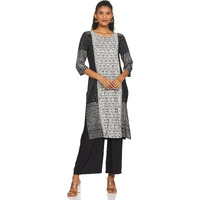 Black Printed Kurta-Palazzo Set