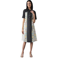 Aurelia Women's Polyester Floral Regular Kurta (22Fea12945-503662_White_L)